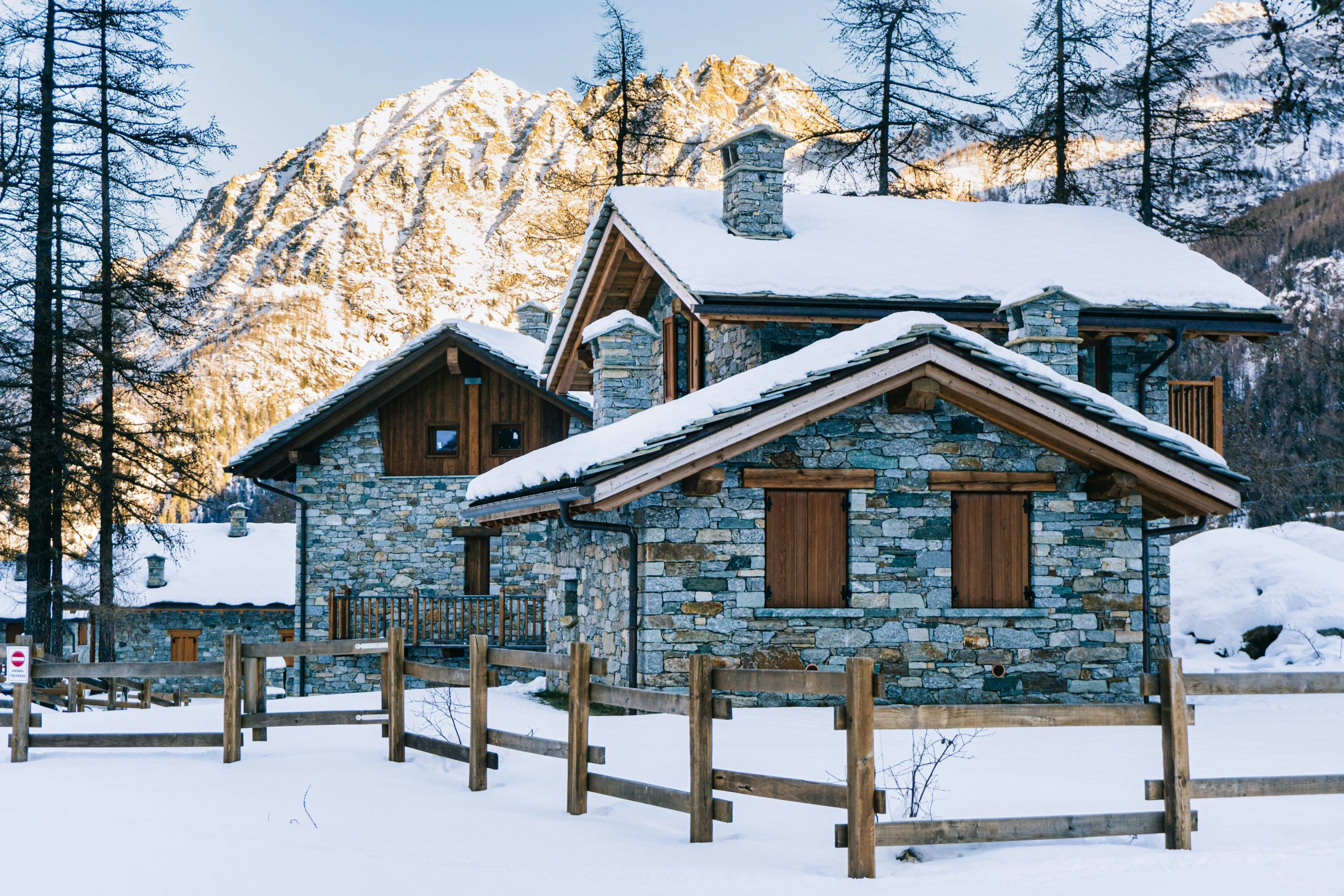 house in the snow